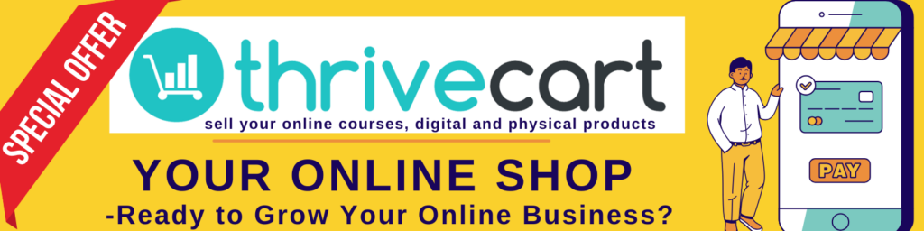 Thrive Cart Online Shopping Cart for selling online courses, digital and physical products.